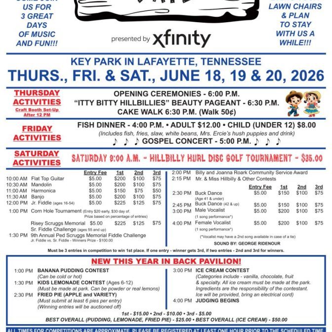 Hillbilly Days 2026 11x17 Poster